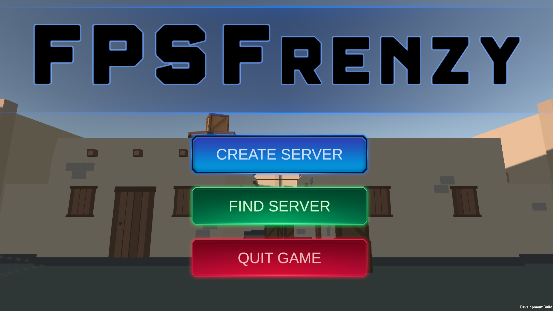 FPSFrenzy Main Title Screen